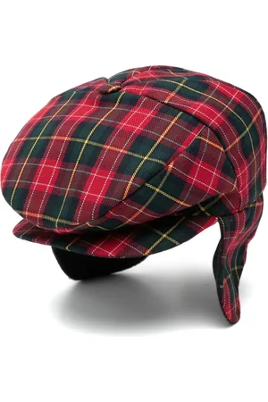 COLORICHIARI Tartan-check baker boy hat
