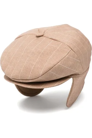 COLORICHIARI Pinstriped baker boy hat