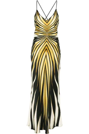 Roberto Cavalli Abstract-print slip dress