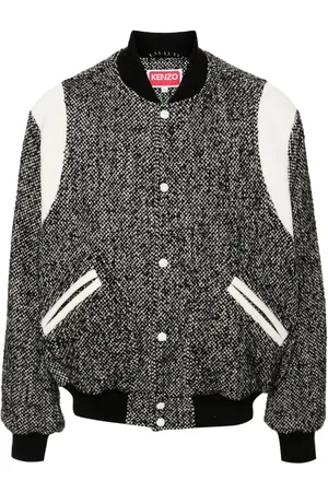 Kenzo Marl-knit varsity jacket