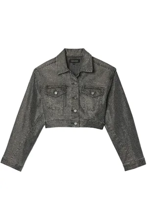 Purple Brand Twisted Hotfix cropped jacket