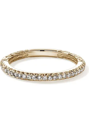 John Hardy 14kt yellow JH Essential diamond band ring