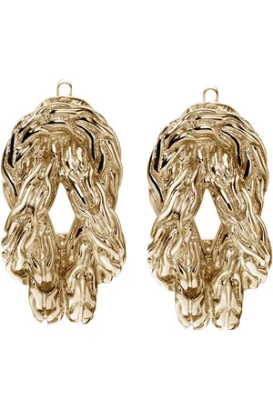 John Hardy 14kt yellow Lov Knot hoop earrings