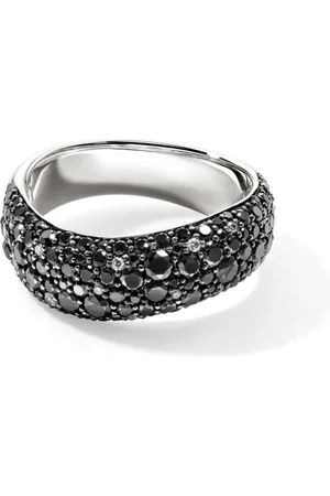 John Hardy Sterling Surf diamond ring