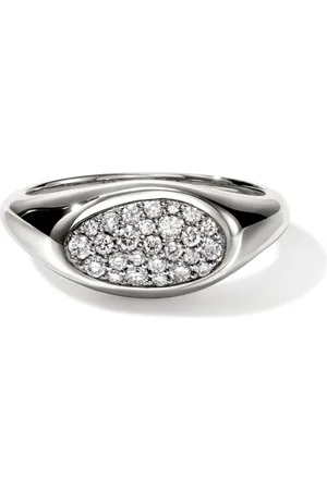 John Hardy Sterling Pebble diamond ring
