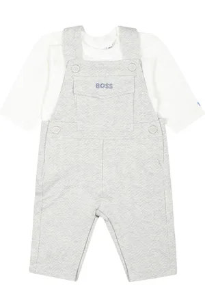 HUGO BOSS Logo-embossed dungarees set