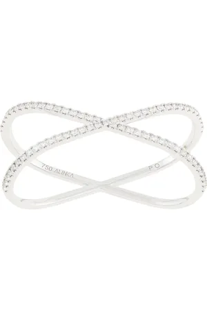ALINKA 18kt white gold KATIA DUO two-finger diamond ring