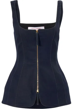 Carolina Herrera Denim zip-up top