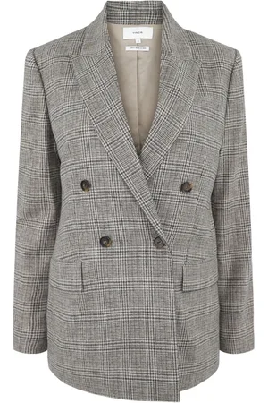 Vince Plaid check-pattern blazer