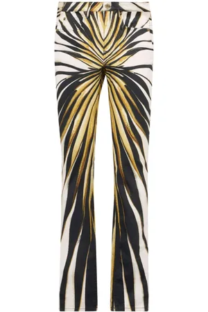 Roberto Cavalli Ray Of Gold print skinny trousers