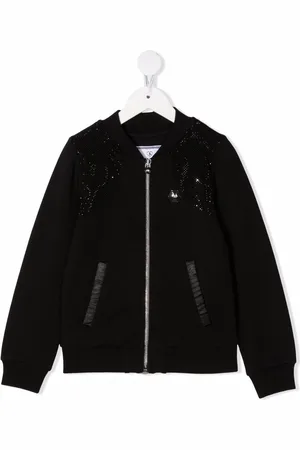 Philipp Plein Iconic Plein rhinestone-embellished bomber jacket