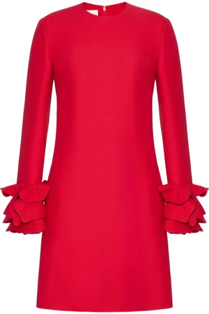 VALENTINO GARAVANI Ruffle-cuffs mini dress