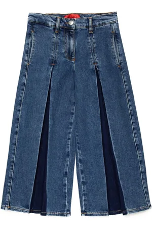 MAX&Co. Kids Inverted-pleat wide-leg jeans