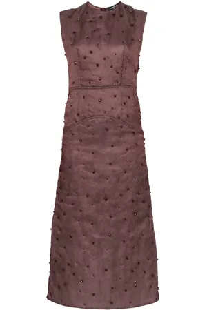 Fabiana Filippi Silk padded midi dress