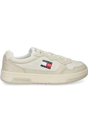 Tommy Hilfiger Two-tone lace-up leather trainers