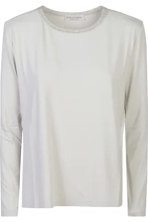 LE TRICOT PERUGIA Embellished-neckline t-shirt