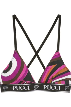 Puccini Logo-print triangle bra (pack of three)