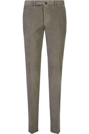 Incotex Logo-tag corduroy trousers