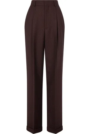 Moschino Geometric-print high-rise trousers