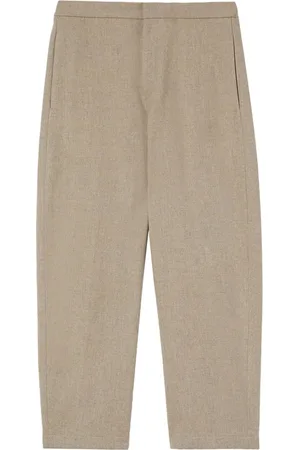 Jil Sander Logo-patch wool tapered trousers