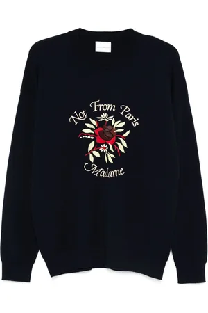 Drôle de Monsieur Embroidered-slogan sweater