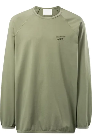 Reebok Logo-embroidered raglan long sleeves T-shirt