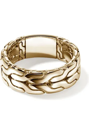 John Hardy 14kt yellow Carved Chain ring