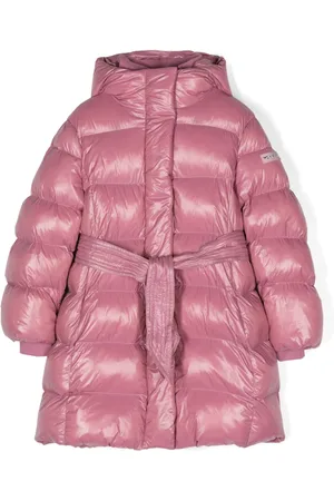 MONNALISA Logo-lettering belted coat