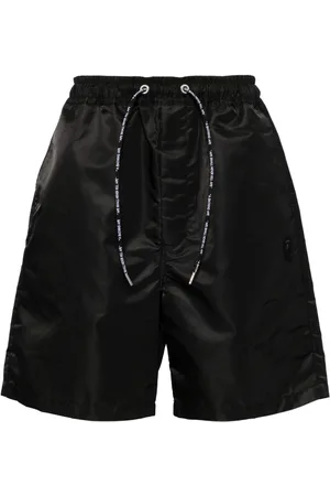 A Bathing Ape Logo-embroidered relaxed-fit shorts
