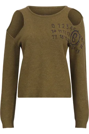 Maison Margiela Number-print cut-out jumper