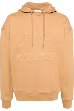 Maison Kitsuné Logo-embroidered cotton hoodie
