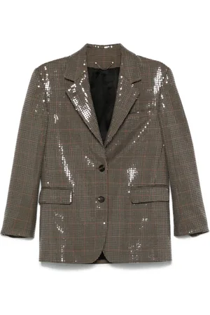 Golden Goose Houndstooth sequin-embellished blazer