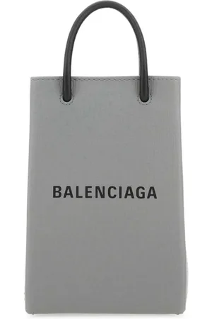 Balenciaga Logo-print leather phone case