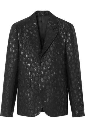 VERSACE Printed single-breasted blazer