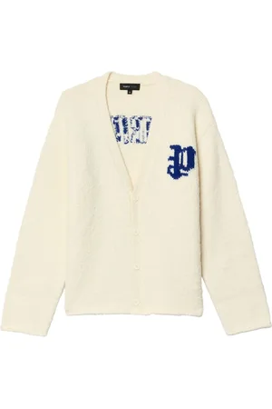 Purple Brand Intarsia-knit logo cardigan