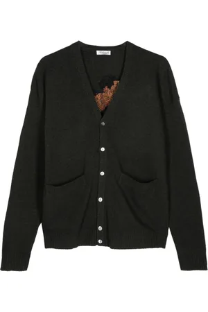 LEATHERSMITH OF LONDON Intarsia-knit wool cardigan