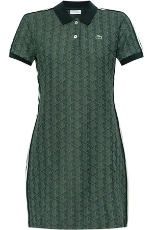 Lacoste Monogram-jacquard polo dress