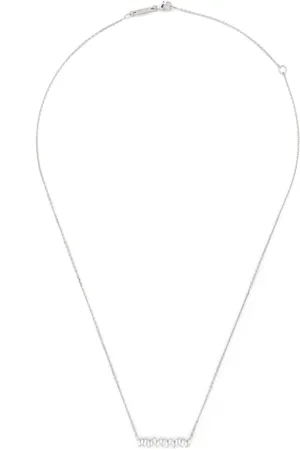 Suzanne Kalan 18kt white gold Bar diamond necklace