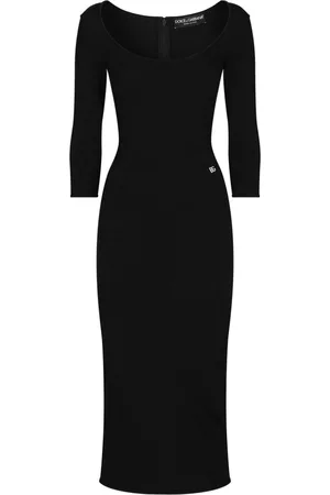 Dolce & Gabbana Logo-plaque midi dress