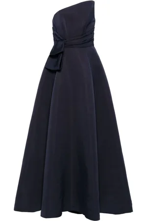 Amsale Faille asymmetric gown
