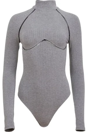 FLEUR DU MAL Lattice-trim ribbed bodysuit