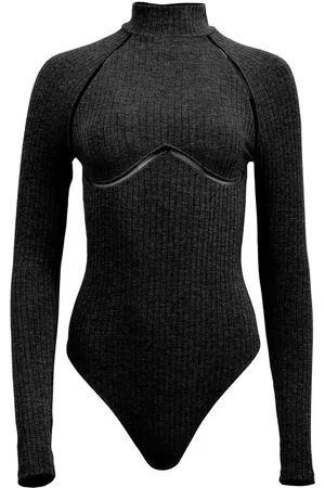 FLEUR DU MAL Lattice-trim ribbed bodysuit