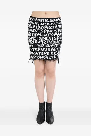 Vetements Graffiti monogram skirt