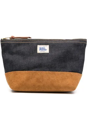Ralph Lauren Logo-patch two-tone design wash bag
