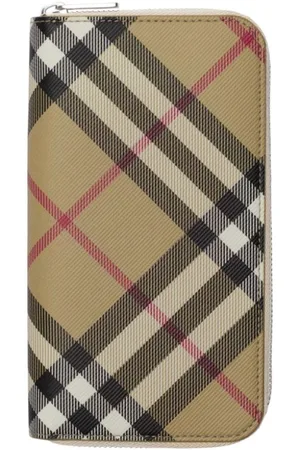 Burberry Check zip wallet