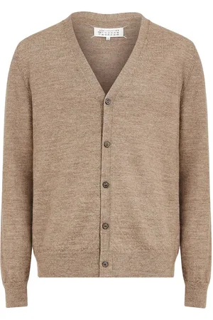 Maison Margiela Elbow-patch fine-knit cardigan