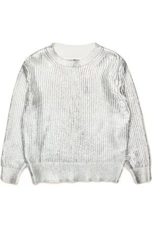 Maison Margiela Ribbed-knit metallic jumper