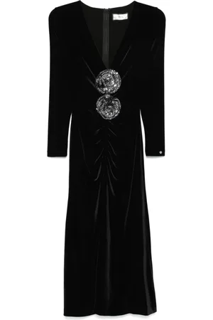 NISSA Velvet midi dress