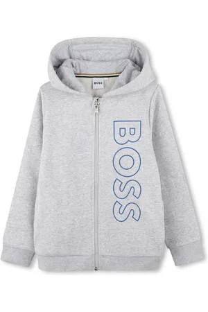 HUGO BOSS Logo-print zip-up hoodie