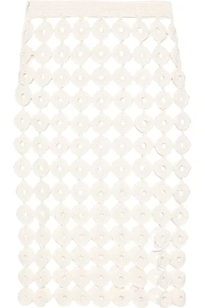 WALES BONNER Stanza crochet-knit midi skirt